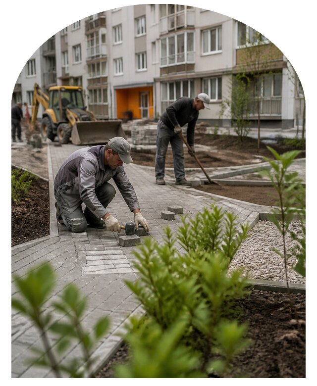 Благоустройство двора многоквартирного дома в Егорьевске